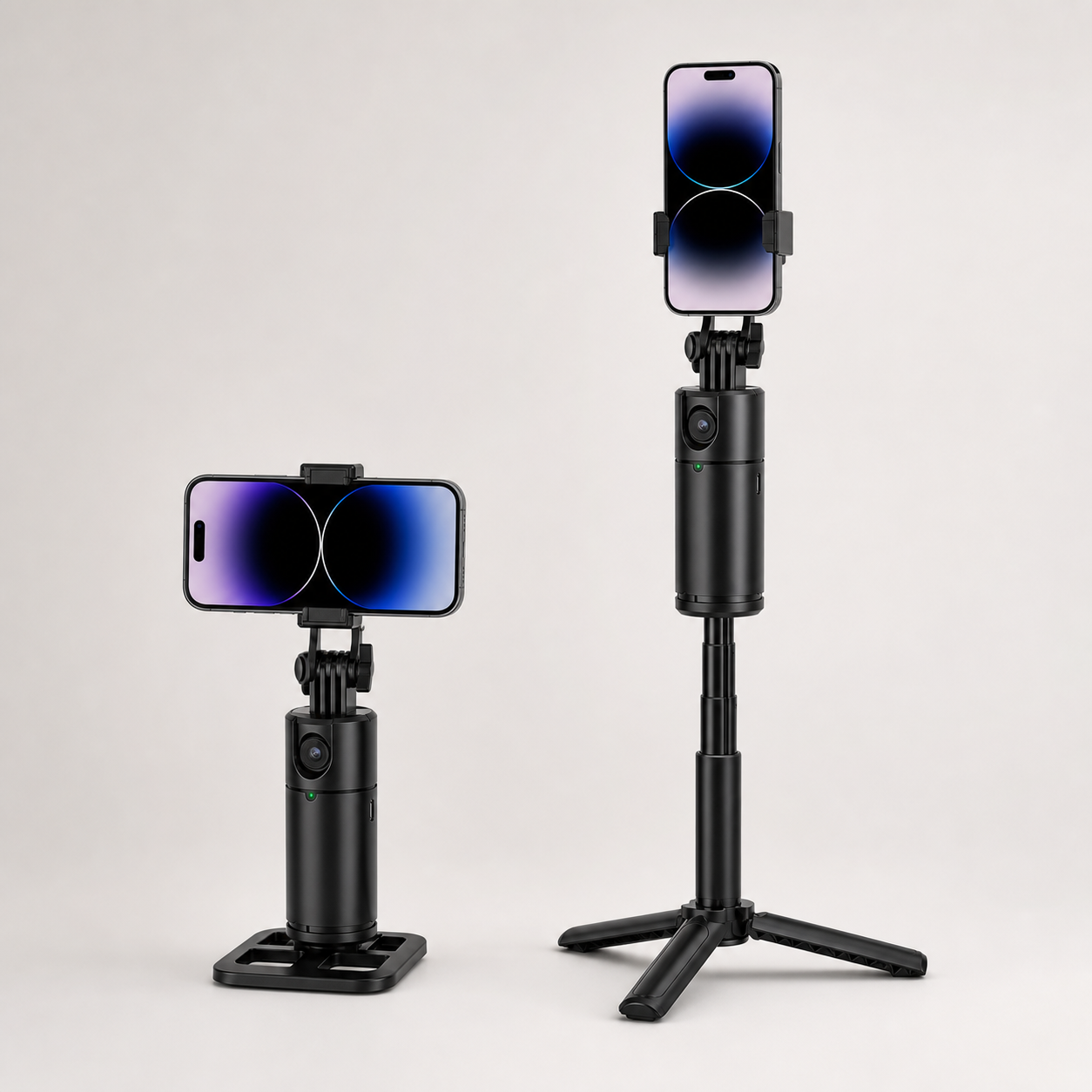 OrbitTrack desktop and full-height filming configurations